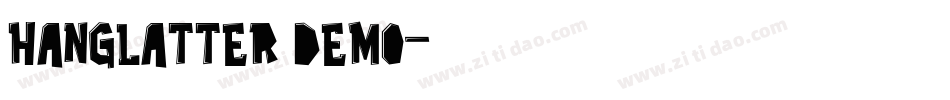 Hanglatter demo字体转换